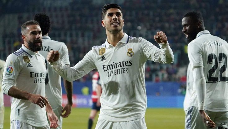 Liga, il Real piega l'Osasuna e si porta a -5 dal Barcellona