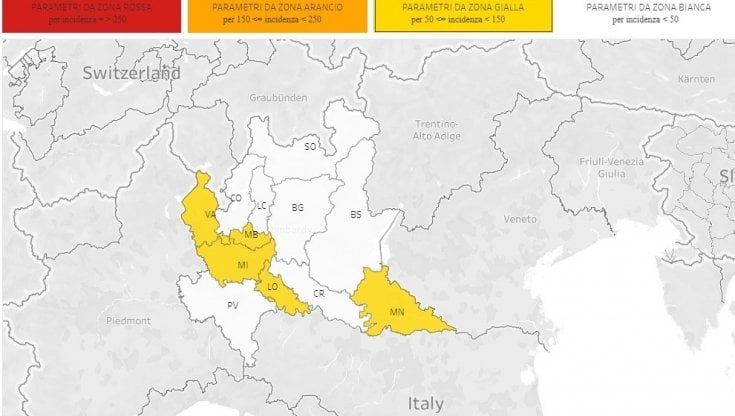 Coronavirus, da Milano a Monza: i segni della quarta ondata nella mappa dei contagi