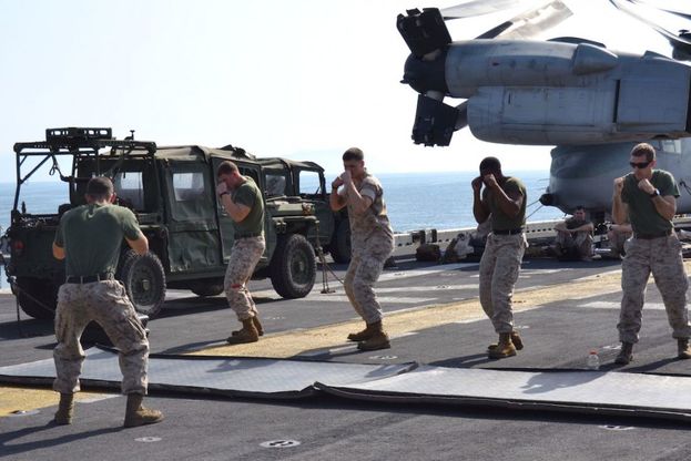 A bordo della portaerei Usa antiterrorismo