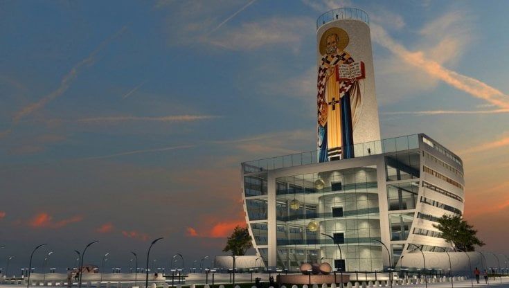 Una statua (kolossal ) per San Nicola, presentati i bozzetti della mega opera: il patrono in cima a un faro o a bordo di una nave da crociera