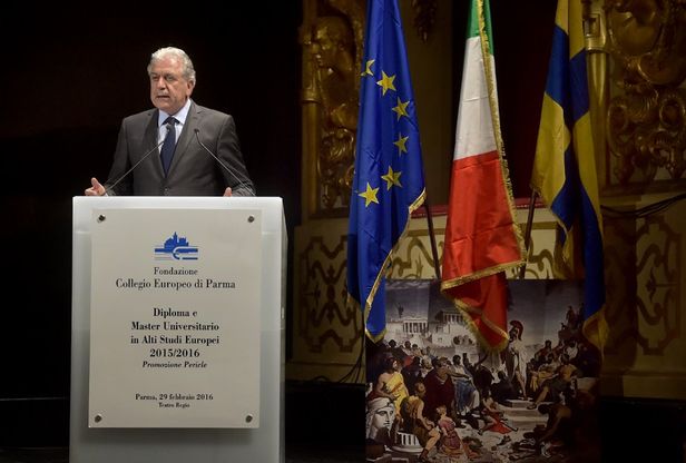 Collegio europeo di Parma, inaugura l'anno Avramopoulos