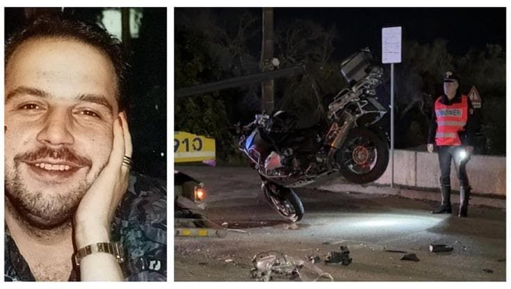 Con la moto contro un’auto: Sergio Bovino muore sul colpo. “Ora lassù puoi abbracciare tua moglie”