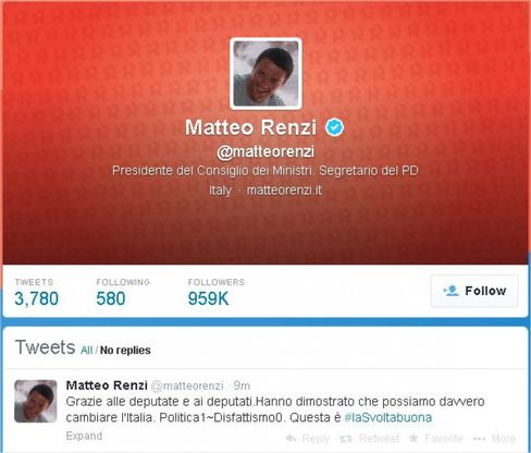 Legge elettorale, il tweet di Renzi: "Politica 1 - Disfattismo 0"