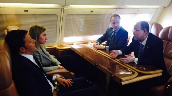 Immigrazione, Ban Ki-moon con Renzi nel Mediterraneo: "Con voi per fermare i trafficanti"