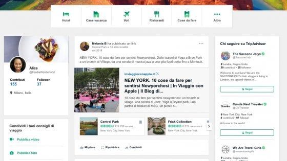 TripAdvisor, ora è quasi un social: bacheca e like per vacanze in condivisione totale