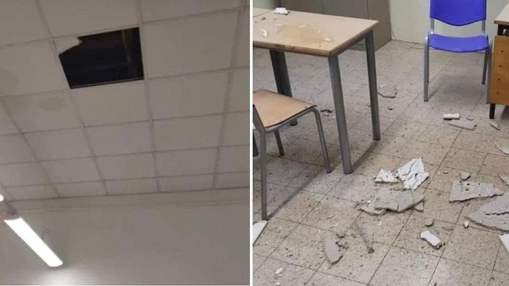 Cadono pannelli dal controsoffitto al liceo Bottoni: “Fortunatamente nessuno era in aula”