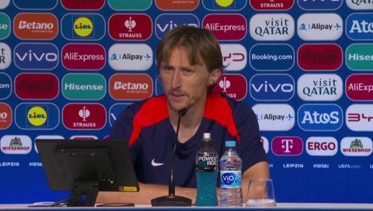 Euro 2024, Modric si emoziona alle parole di Francesco Repice in conferenza stampa