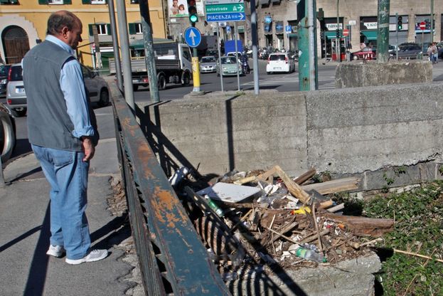 Bisagno, detriti sul greto dopo l'alluvione