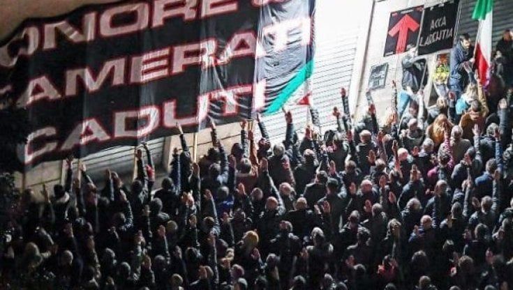  Acca Larenzia, l'adunata di CasaPound al Verano. Allarme  Anpi: "Vanno fermati"