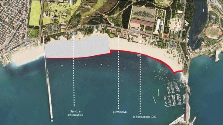 Napoli, colmata di Bagnoli: via solo il 20 per cento e il Pontile Nord sarà una via di fuga