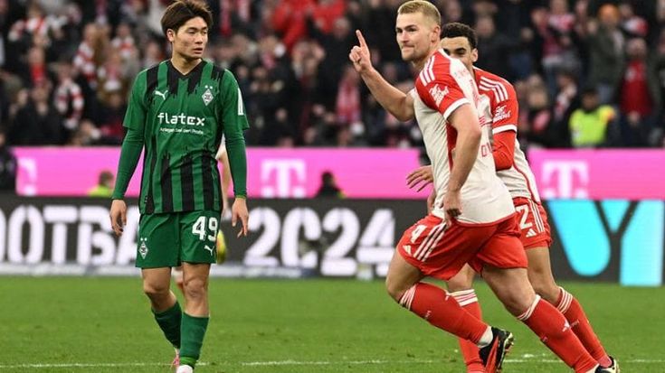 Il Bayern rimonta il M'gladbach grazie a Kane e De Ligt e resta a -2 dal Leverkusen capolista in Bundesliga