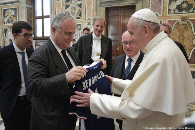 Juventus e Lazio in udienza da Papa Francesco