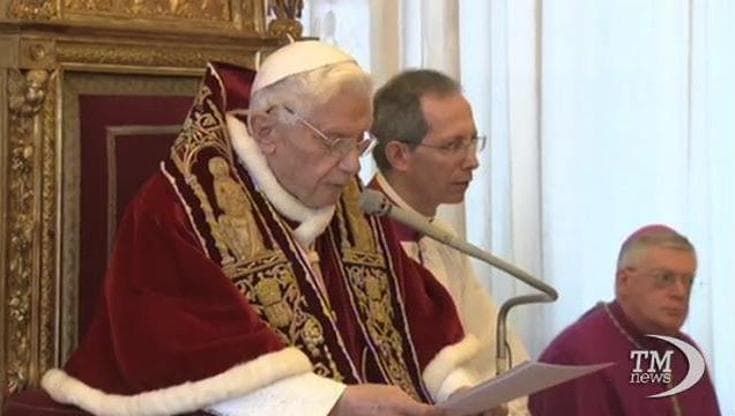 Le dimissioni di Ratzinger, l'annuncio in latino