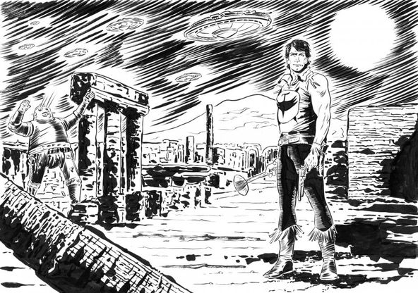 Auguri Zagor, giovanissimo 57enne, il disegno tributo a Pompei