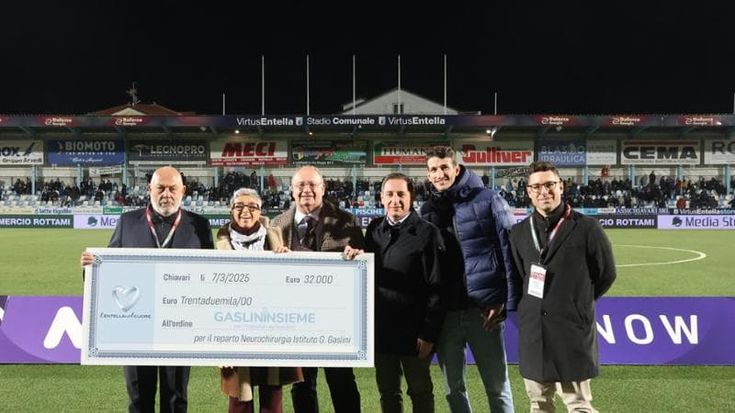 Che Entella, cuore e classe. Aiuta il lavoro del Gaslini e travolge il Pontedera