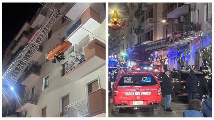 Bari, barella con bimbo appena dimesso da ospedale entra da balcone al quinto piano: usata autoscala