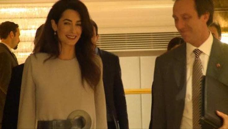 New York, Renzi incontra Amal Clooney e Nadia Murad