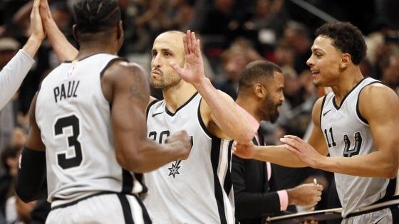 Basket Nba: Ginobili ancora decisivo per gli Spurs, Houston vince sempre con Paul e Harden