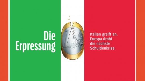 Der Spiegel mette l'Italia (con l'euro) in copertina: "Il ricatto"