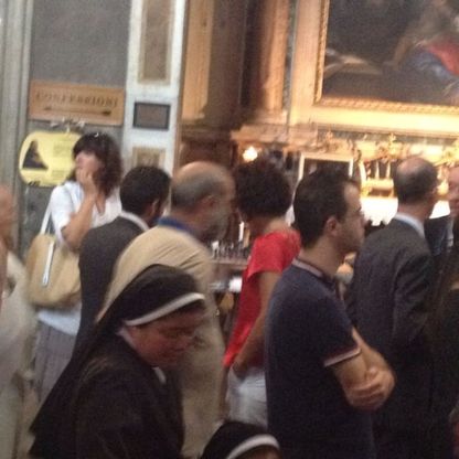 Agnese alla messa per il saluto a Maniago