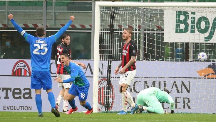 Milan-Sassuolo 1-2: Raspadori interrompe la marcia Champions rossonera