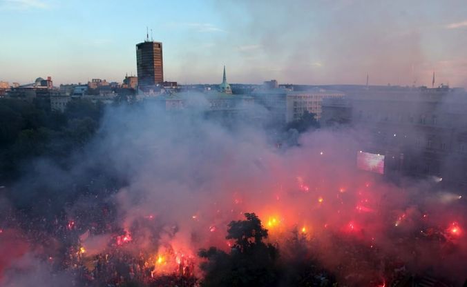 Belgrado, la festa per la Serbia Campione del mondo Under 20