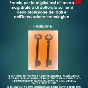 Privacy e innovazione? Mandate la vostra tesi