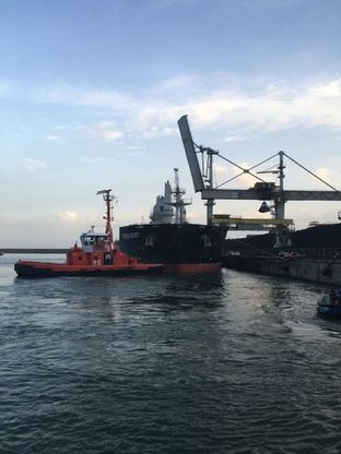 Genova, attracca al tramonto l'ultima nave di carbone in porto