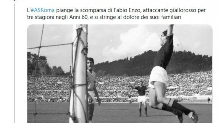 As Roma, morto Fabio Enzo: un suo gol decise un derby nel '66