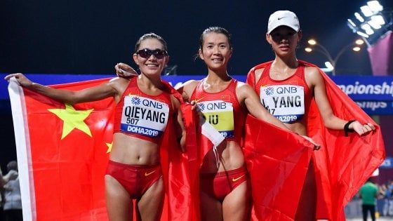 Atletica, Mondiali: nella 20 km di marcia donne dominio delle cinesi firmato Damilano