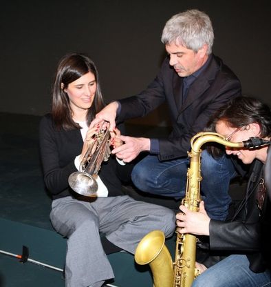 Appendino a lezioni di tromba al Torino Jazz Festival