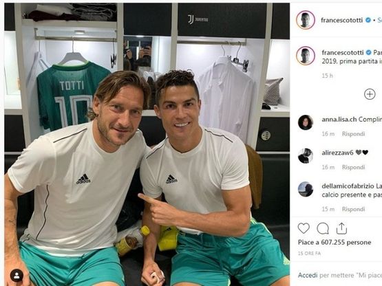 Totti e Ronaldo, coppia di fenomeni alla Partita del Cuore