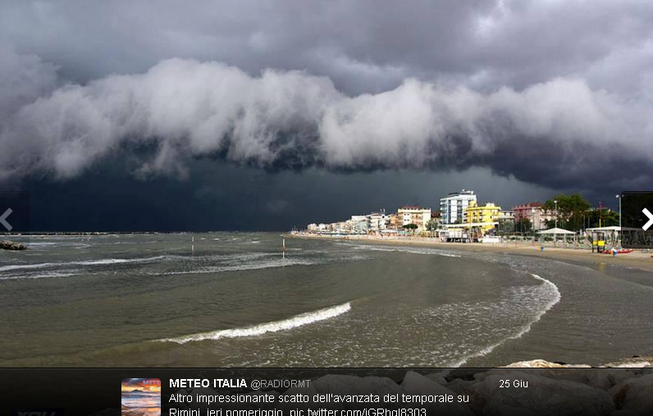 Riviera flagellata dal maltempo,<br />gli scatti da Twitter