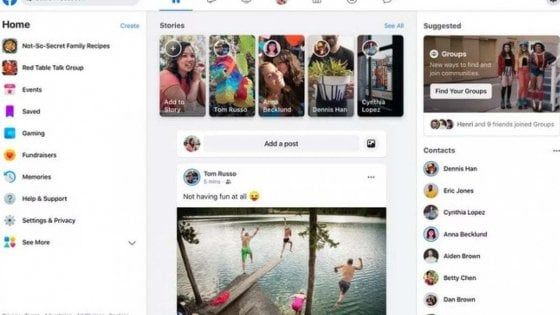 Facebook, la nuova interfaccia grafica da settembre. Ma non piace a tutti