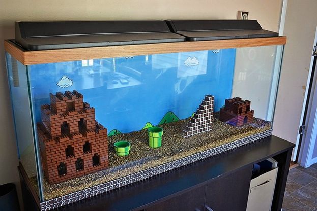 L'acquario &egrave; un videogame, i pesci nuotano con Super Mario