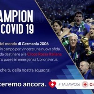 Coronavirus, i Campioni del 2006 "in campo" per aiutare la Croce Rossa