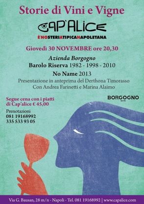 Storie di vini e di vigne:  il Barolo Borgogno con Andrea Farinetti a Cap’alice