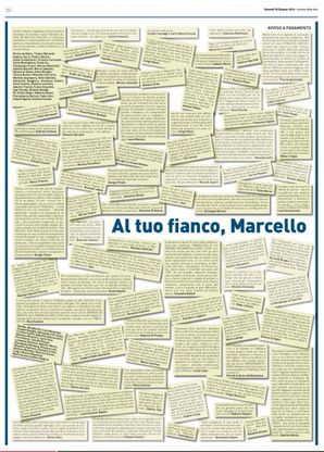 'Siamo al tuo fianco', la pagina di pubblicit&agrave; per Dell'Utri