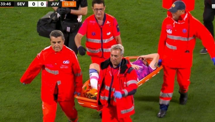 Siviglia-Juventus, Fagioli esce in lacrime dopo uno scontro con Gudelj