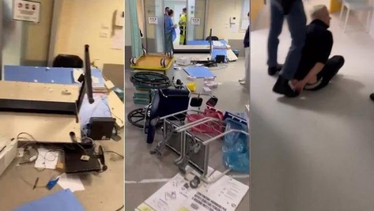 Viene portato al pronto soccorso di Lodi per essere curato, ma quando arriva spacca tutto: 50mila euro di danni