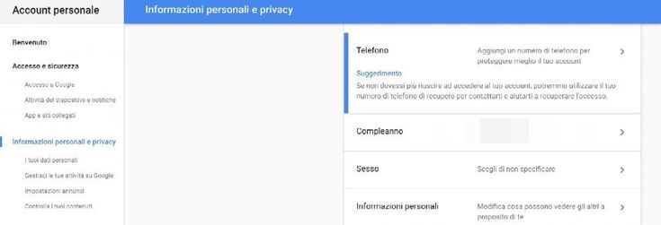 Privacy, Google: 5 cose che possiamo fare con My Account