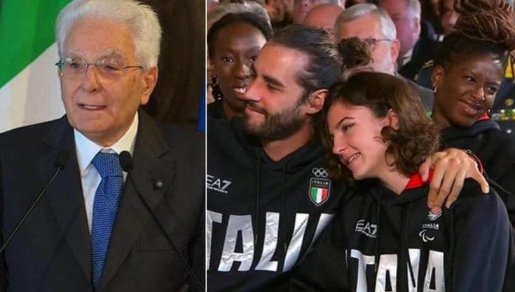 Cerimonia della bandiera, Mattarella a Tamberi e Sabatini: "Voi la medaglia l'avete avuta per la vostra generosità e con l'affetto di tutti"