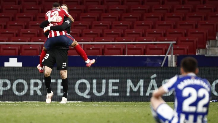 Liga, l'Atletico Madrid fa un altro passo verso il titolo: 2-1 alla Real Sociedad