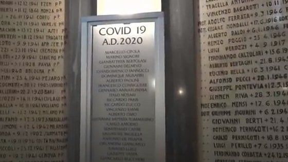 Un tempio per i medici italiani, su una lapide scolpiti i 178 nomi dei sanitari uccisi dal Covid