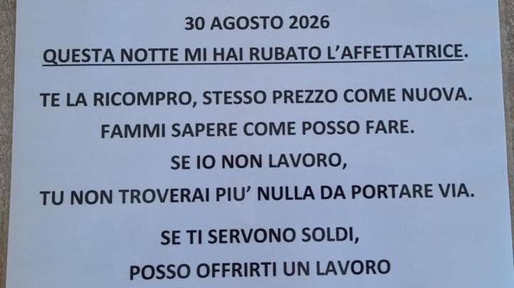 Venezia, quattro furti in un anno, il titolare del bar lascia biglietto al ladro: ti offro lavoro io