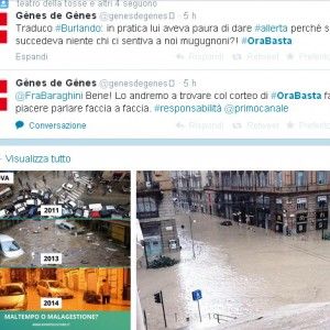 Alluvione, sul web la rabbia dei genovesi