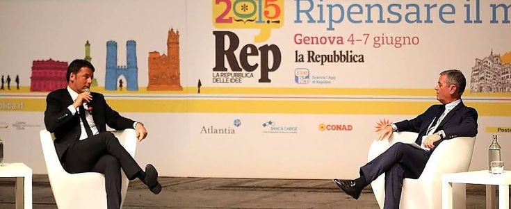 Renzi sul palco di RepIdee: "Correggeremo gli errori sulla scuola"
