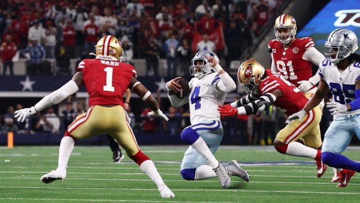 Nfl play off, 49ers all'ultimo respiro, Cowboys out. Mahomes pensiona Roethlisberger