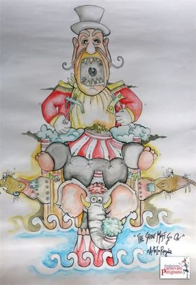 Per l'elefante Ilvo lo 'show must go on', <br />sul carro del carnevale il dramma di Taranto