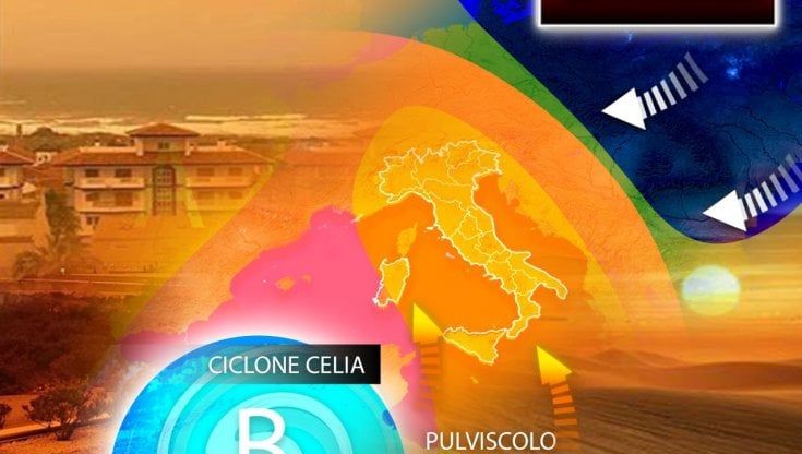 Previsioni meteo, il ciclone Celia porta la sabbia dal Sahara sull'Italia